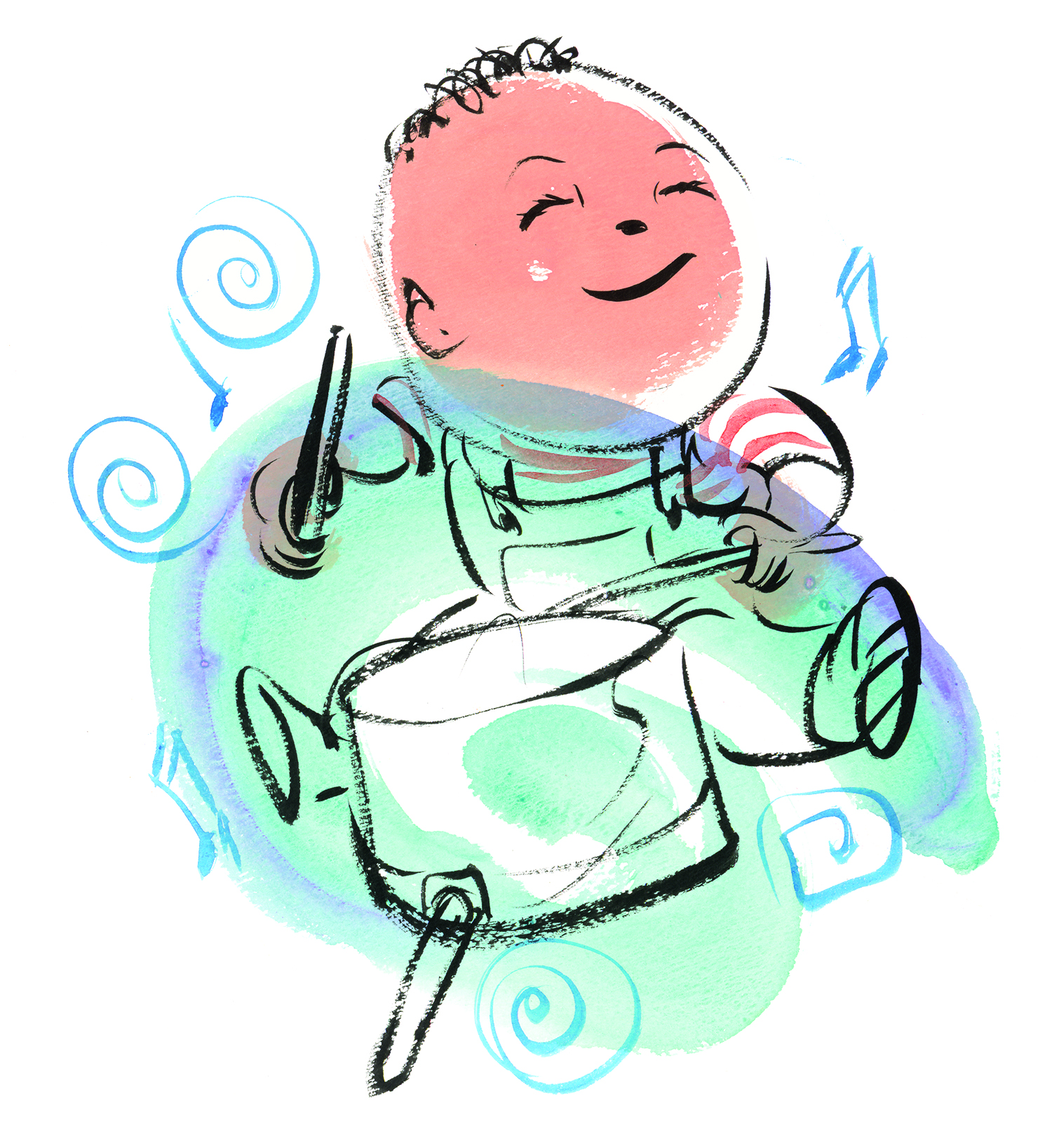 drum made of a pot